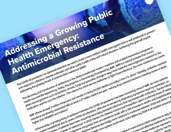 Teaser image for Addressing a growing public health emergency: antimicrobial resistance